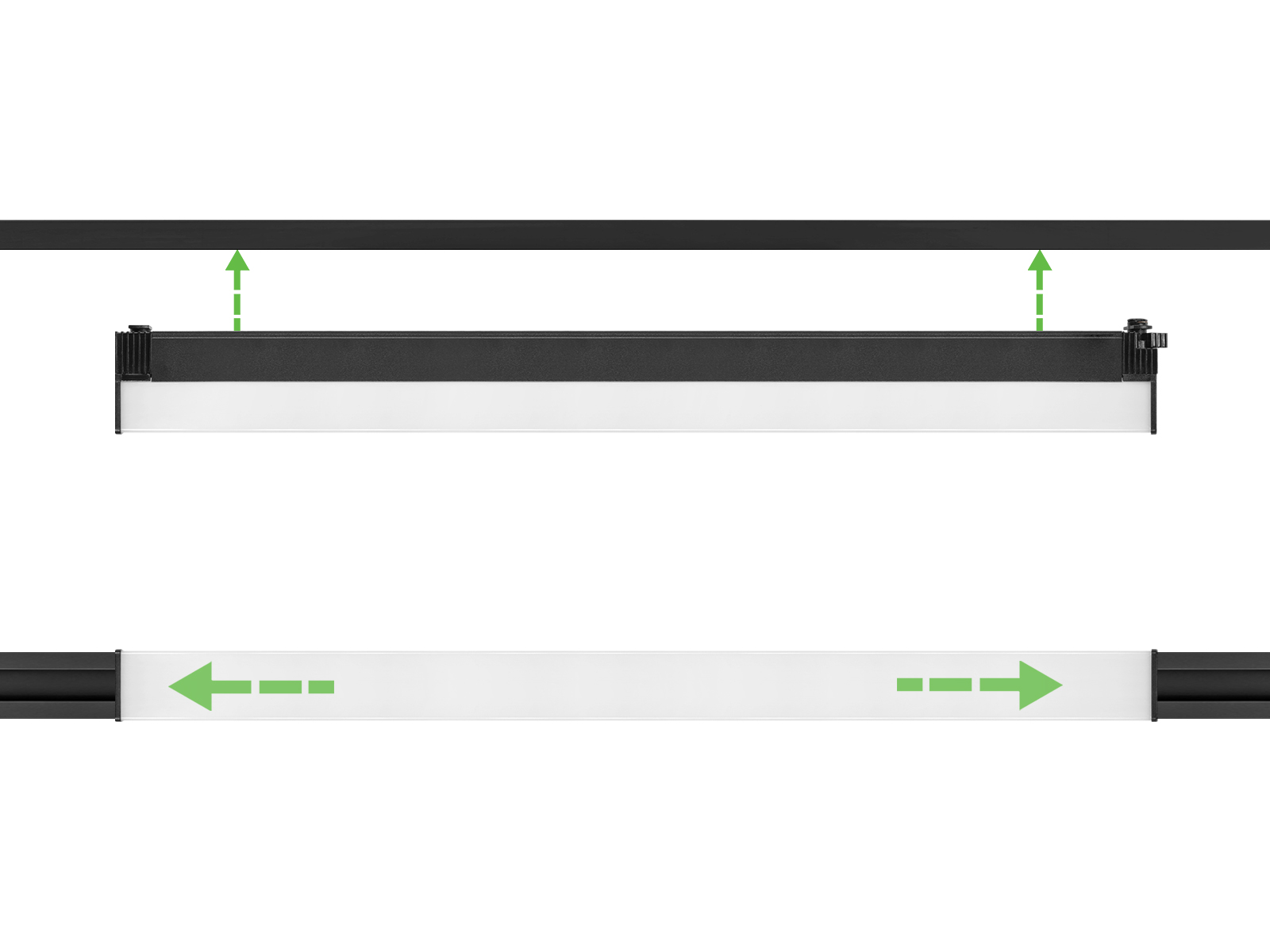 Lampa szynowa LED Emma 60cm 30W 4000K czarna 1F